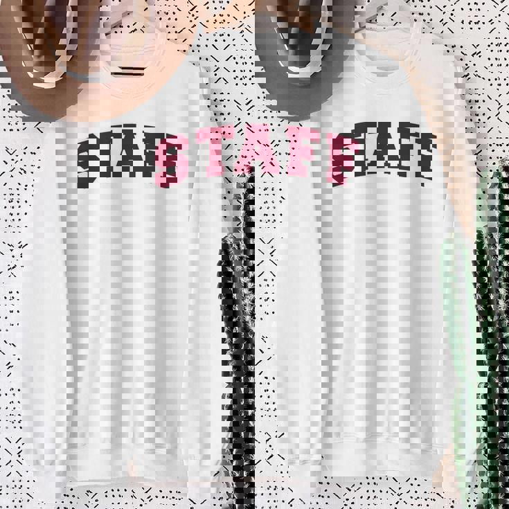 スタッフ スタッフ ギフト イベント 従業員代表チーム バックプリント レッド スウェットシャツ 年配の女性への贈り物