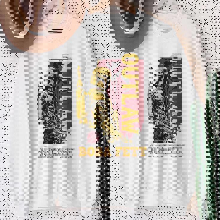 スターウォーズ ボバ・フェットの本 アウトロー 叙事詩 レトロ ポートレート スウェットシャツ 年配の女性への贈り物