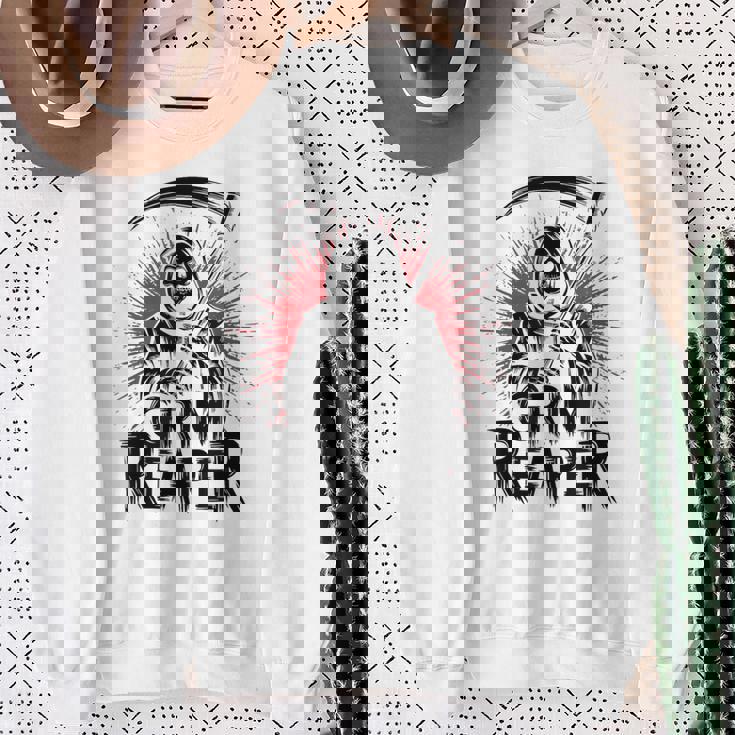 スプラッシュアート 死神 ハロウィン スウェットシャツ 年配の女性への贈り物