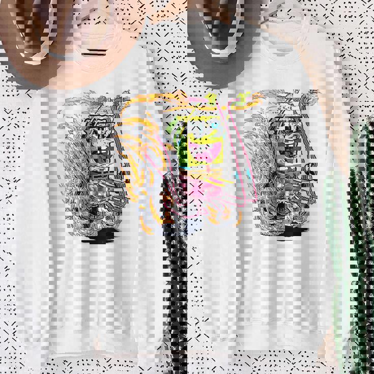 スポンジボブ スクエアパンツ スポンジボブ コミックバイク スウェットシャツ 年配の女性への贈り物