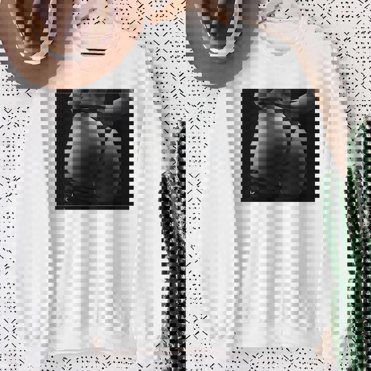 セクシー ブラック ホワイト 写真 美しいお尻 Tバック 長袖tシャツ スウェットシャツ 年配の女性への贈り物