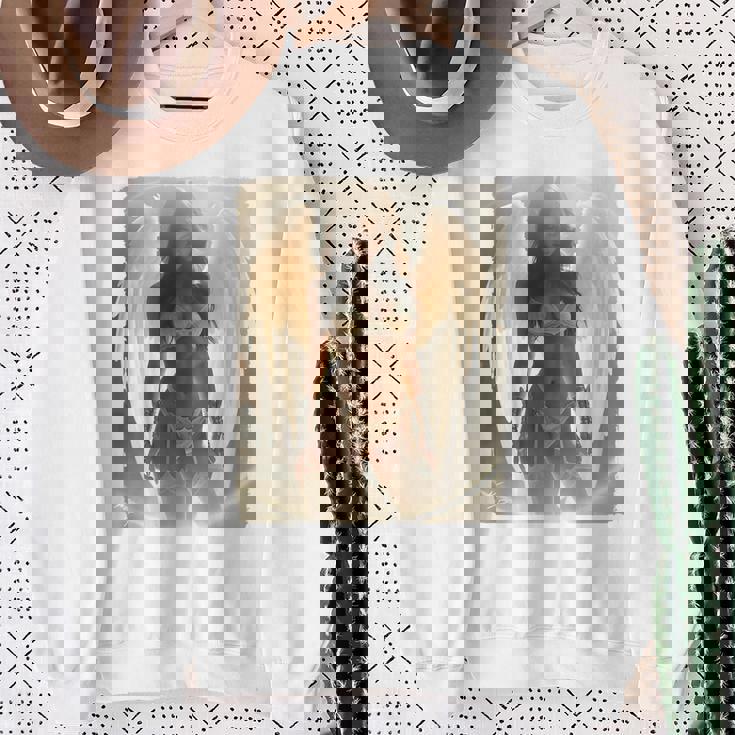 セクシーガールグラフィックtシャツ セクシーなブルネットエンジェルピンナップバックプリント スウェットシャツ 年配の女性への贈り物