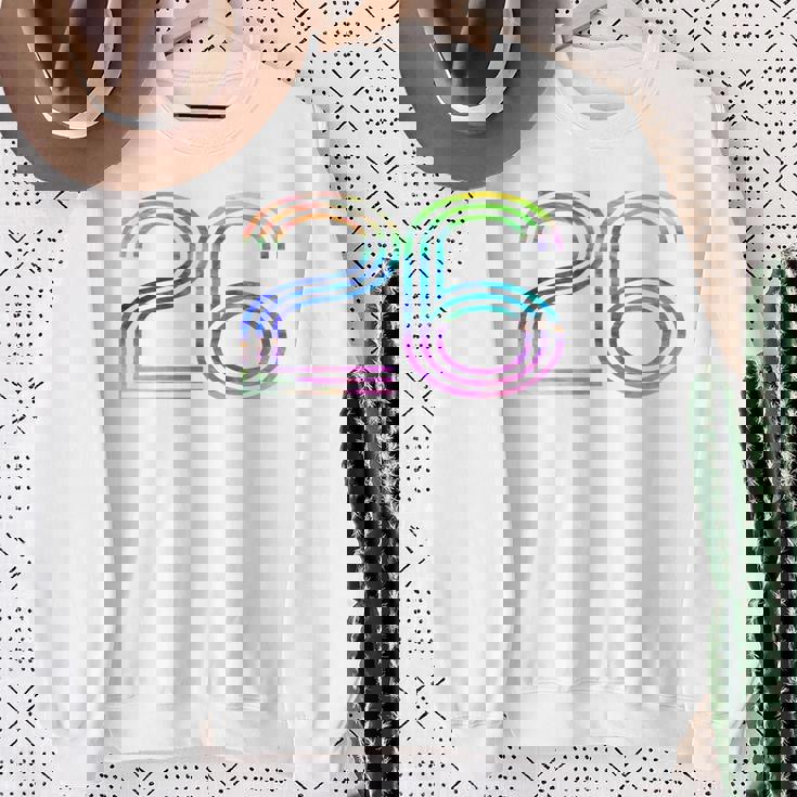 タイダイシャツ ナンバー26 レトロユニフォーム バックプリントジャージ スウェットシャツ 年配の女性への贈り物