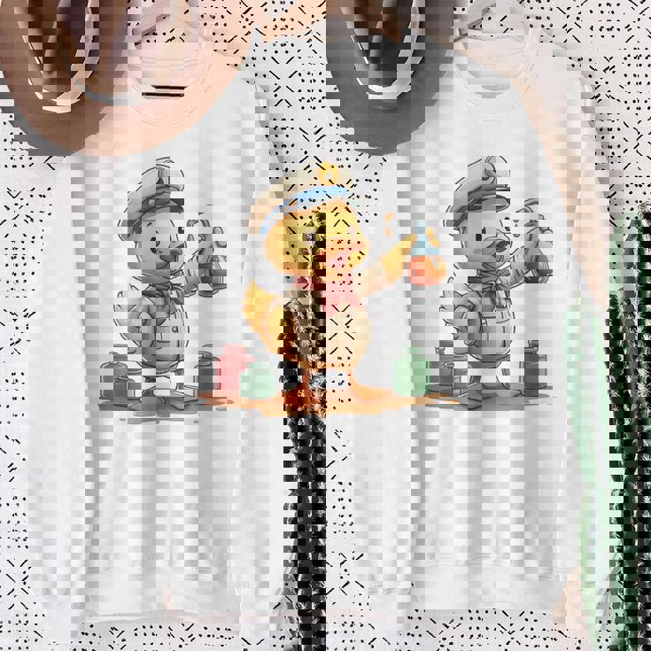 ダックビーイング・ア・オイラー、キュートなデザイン。 スウェットシャツ 年配の女性への贈り物