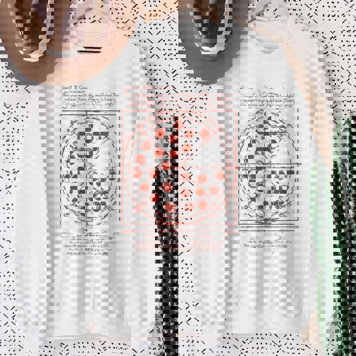 ダヴィンチ・ヴィトルヴィアンマン・ピザ スウェットシャツ 年配の女性への贈り物