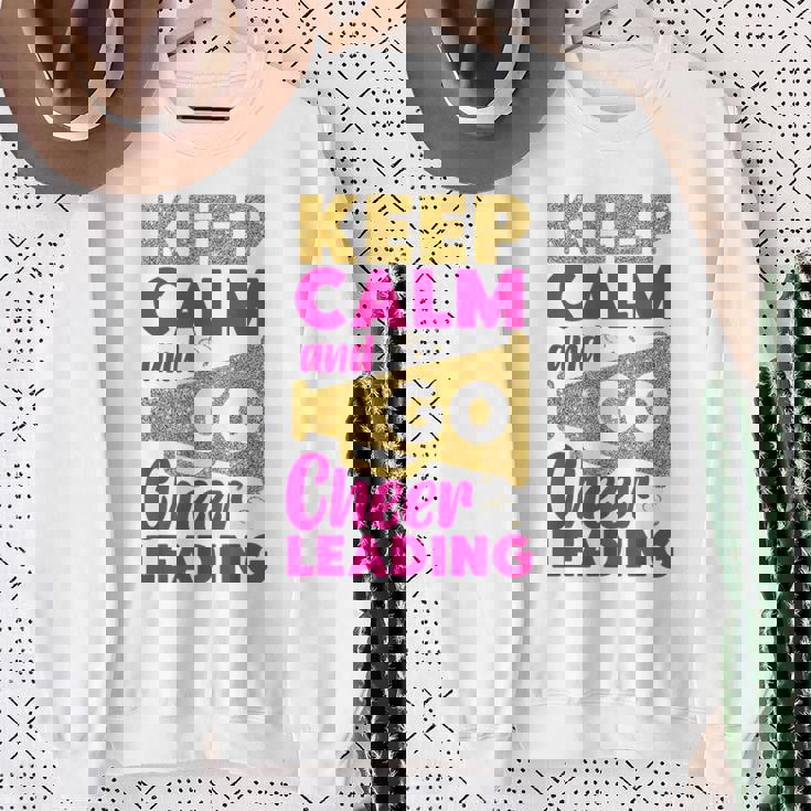 チア チアリーディング Keep Calm And Go チアリーディング スウェットシャツ 年配の女性への贈り物