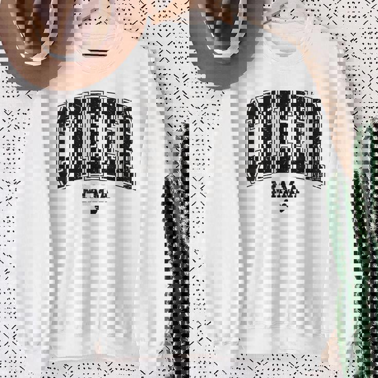 チアママ ハートフェルト応援チアリーディングママ 母の日 スウェットシャツ 年配の女性への贈り物