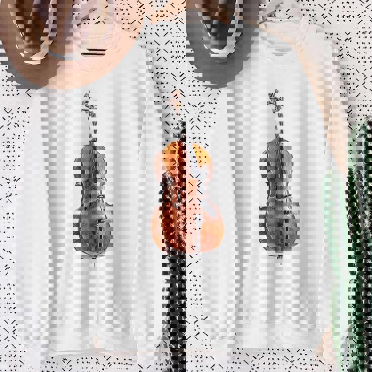 チェロ 楽器 モチーフ アート チェロ スウェットシャツ 年配の女性への贈り物