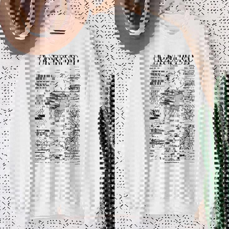 チェンバロ奏者 ヴィンテージ 特許 鍵盤 楽器 長袖tシャツ スウェットシャツ 年配の女性への贈り物