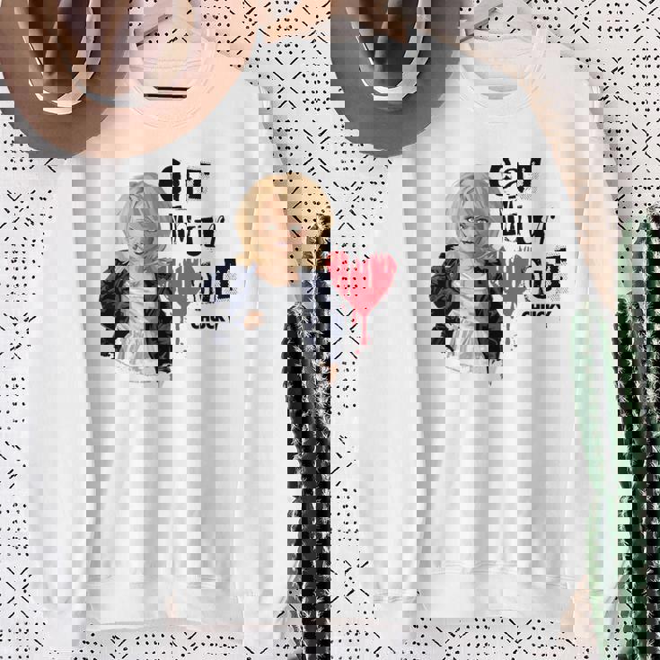 チャッキー・ティファニー・イート・ユア・ハート・アウト・バレンタイン スウェットシャツ 年配の女性への贈り物