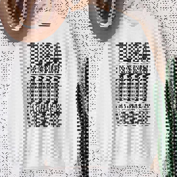 チューバ 振動させる楽器 ミュージシャン チューバ スウェットシャツ 年配の女性への贈り物