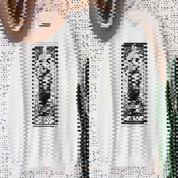 デス・ポッサム・タロット・カード 死神 ゴス ブラッククラフト オポッサム スウェットシャツ 年配の女性への贈り物