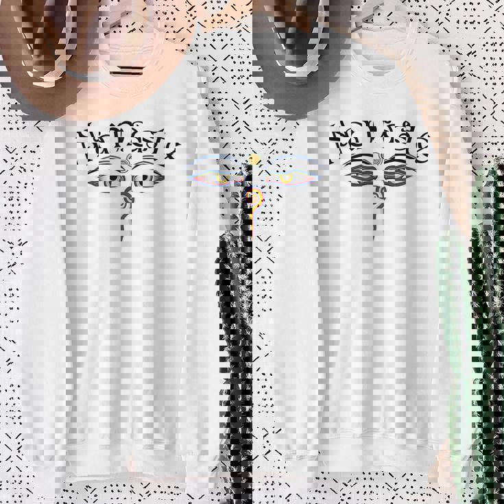 ナマステ ブッダの目 スウェットシャツ 年配の女性への贈り物