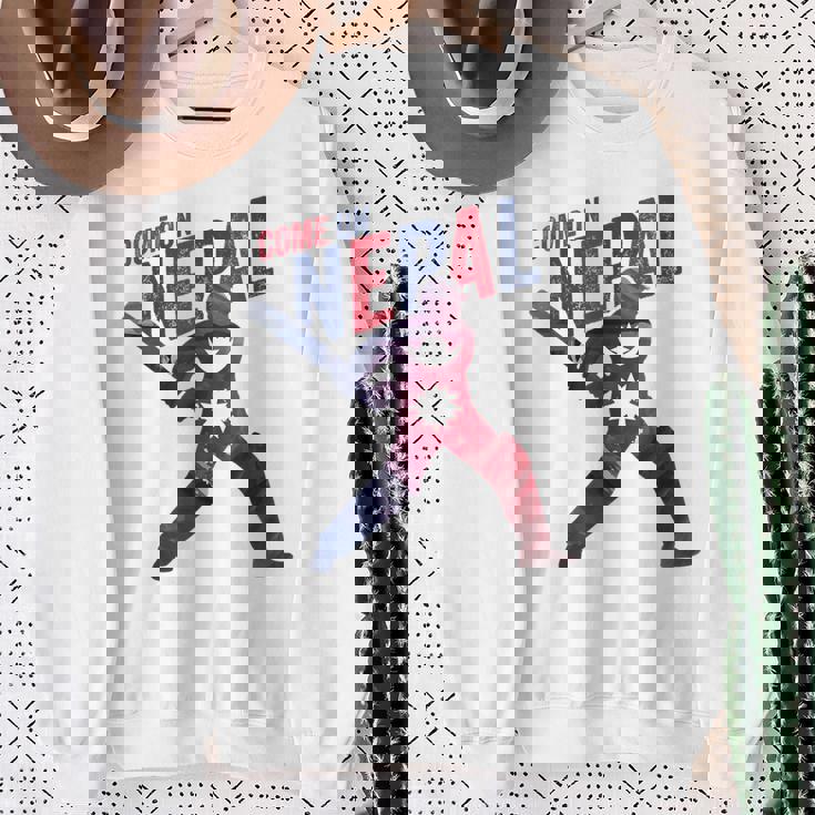 ネパールクリケットジャージ 2024 ネパール国旗サポーター クリケットファン スウェットシャツ 年配の女性への贈り物