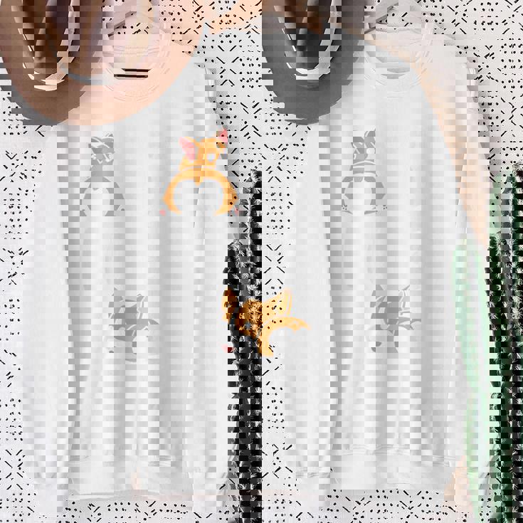 バックプリント ノッシン お尻 犬 かわいい コーギー スウェットシャツ 年配の女性への贈り物