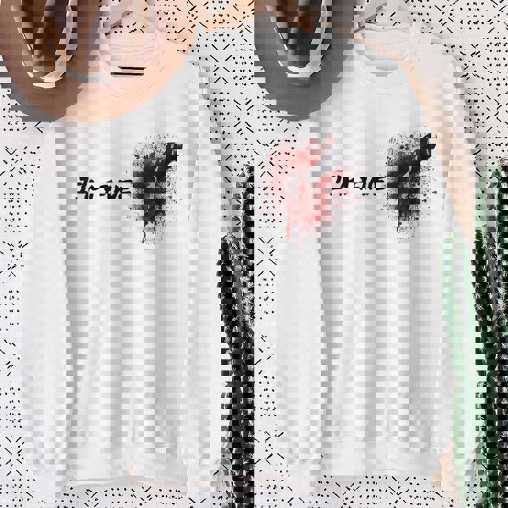 ハロウィンホラー血染み傷＆血傷元気です スウェットシャツ 年配の女性への贈り物