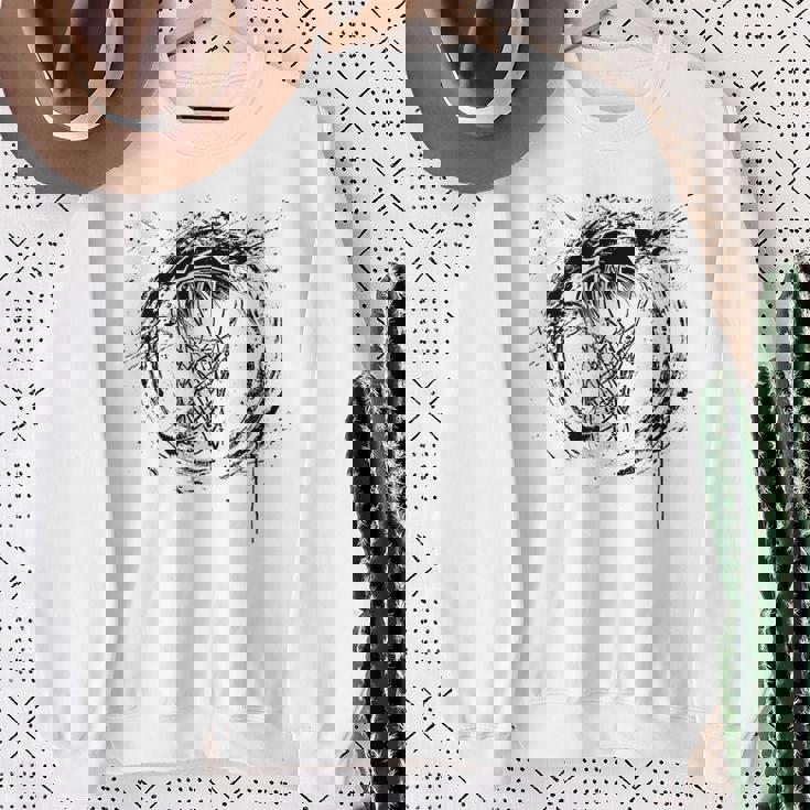 バスケットボールフープグラフィティレジャースポーツ スウェットシャツ 年配の女性への贈り物