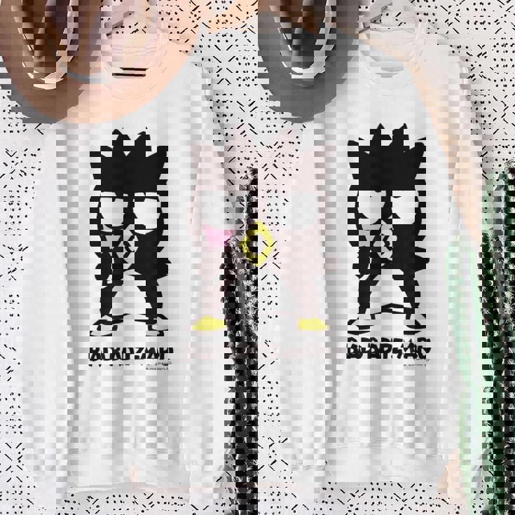 バッドばつ丸 あっかんべー ライトカラー スウェットシャツ 年配の女性への贈り物