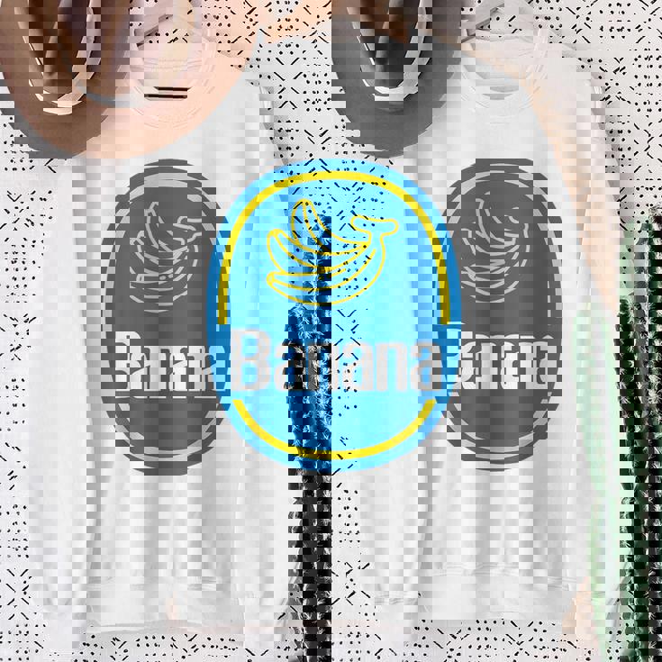 バナナ ステッカー フルーツ レイジー ハロウィン コスチューム スウェットシャツ 年配の女性への贈り物