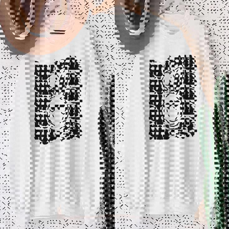 バニー ベイブ イースター サンデー レトロ グルービー 春 スウェットシャツ 年配の女性への贈り物