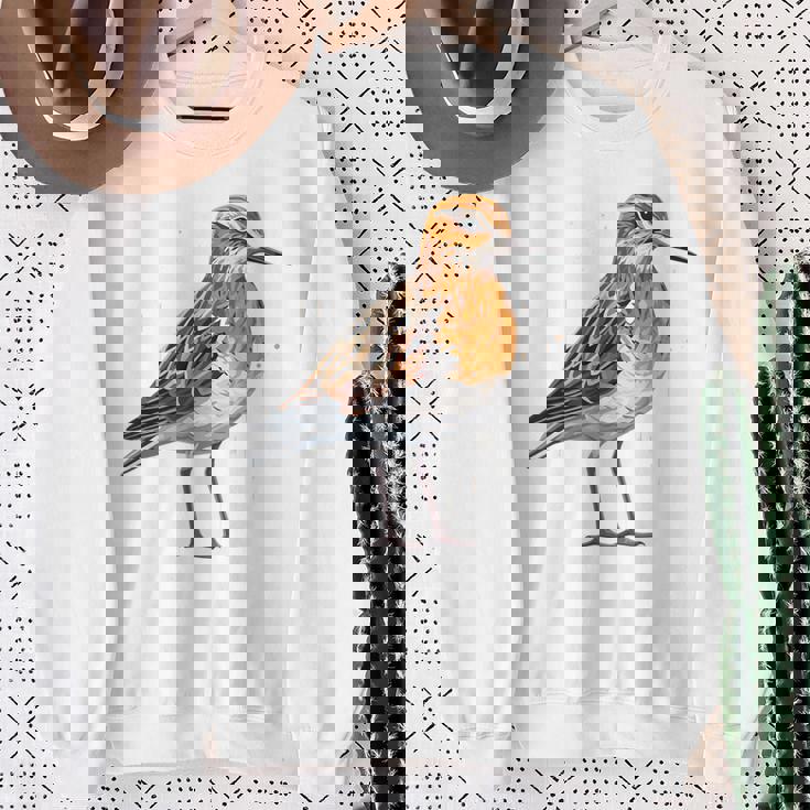 バフブレストのサンドパイパー幾何学模様のパッテンアート、かわいい鳥好き。 スウェットシャツ 年配の女性への贈り物