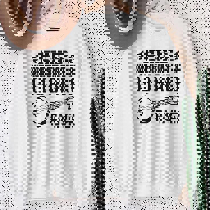 メンズ バンジョーじいさんバンジョーインストラクター スウェットシャツ 年配の女性への贈り物