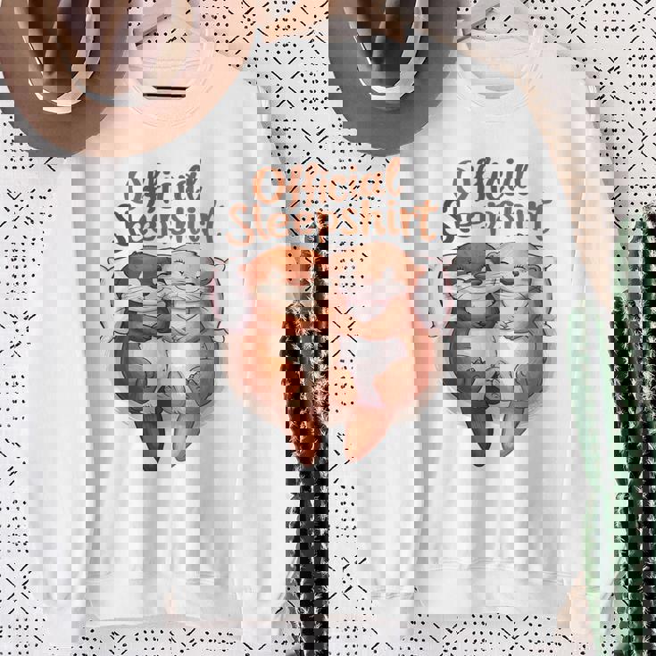 パジャマ バレンタイン カワウソ ラブ スウェットシャツ 年配の女性への贈り物