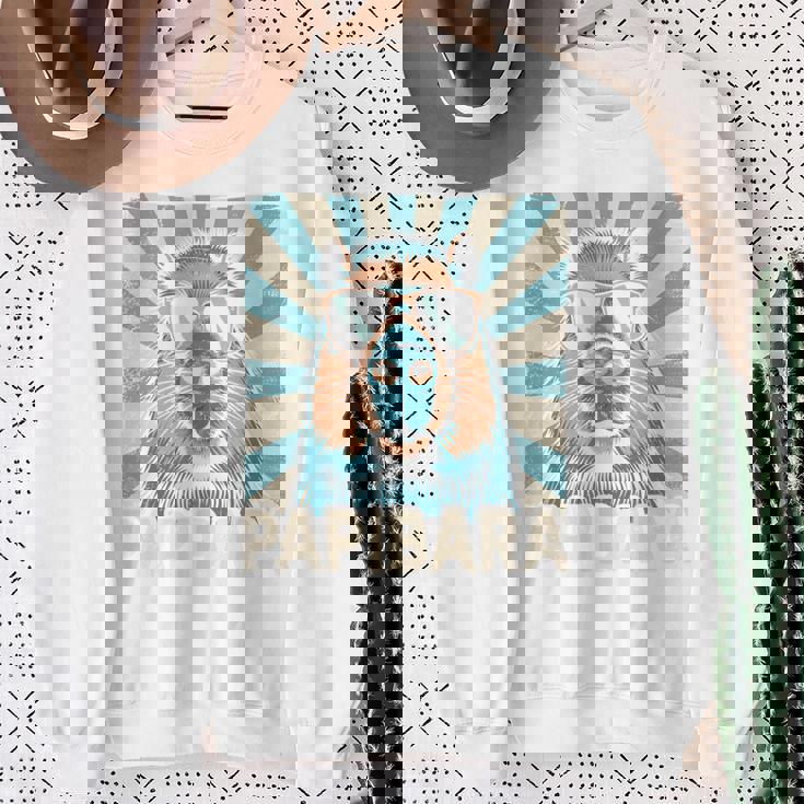 パピバラ おもしろカピバラ 最高のお父さん 父の日 カピバラ 長袖tシャツ スウェットシャツ 年配の女性への贈り物