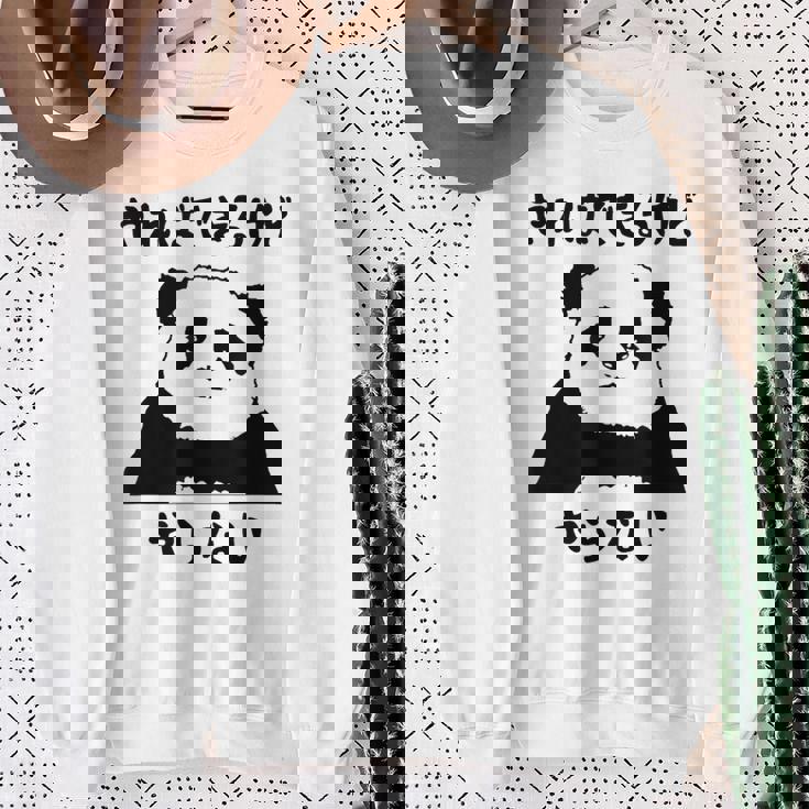 パンダ「やればできるけどやらない」文字入り おもしろ 筆文字 面白い 服 面白い スウェットシャツ 年配の女性への贈り物