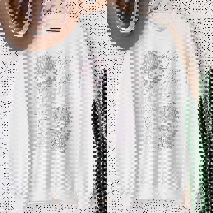 ヒップホップ アーバン ヴィンテージ エッジの効いた Y2k バックプリント ストリートウェア スカル 長袖tシャツ スウェットシャツ 年配の女性への贈り物