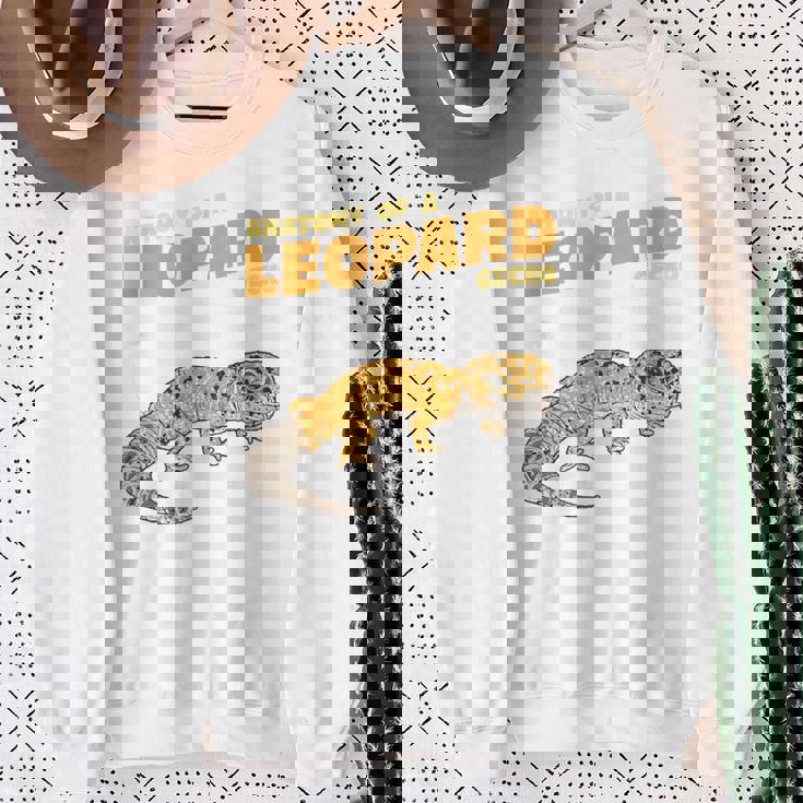 ヒョウ爬虫類ヤモリの解剖学 スウェットシャツ 年配の女性への贈り物