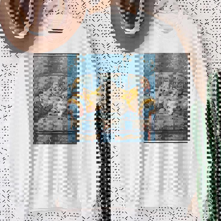 ビション・フリーゼ 音楽愛好家 絵画 犬 スウェットシャツ 年配の女性への贈り物