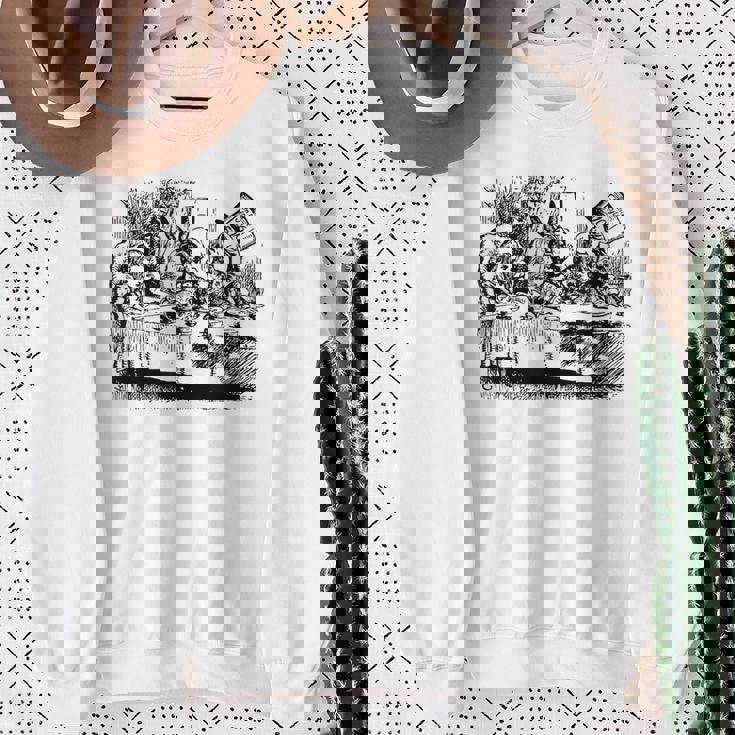 ビッグテキサス 不思議の国のアリス マッドハッターズ ティーパーティーtシャツ スウェットシャツ 年配の女性への贈り物