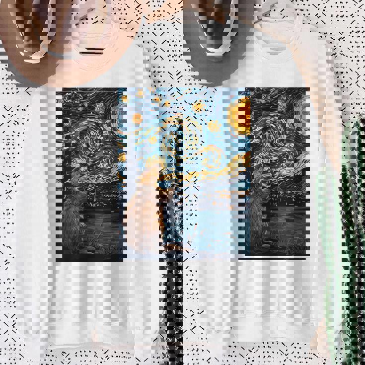 ビーバースターリーナイトヴァンゴッホ 長袖tシャツ スウェットシャツ 年配の女性への贈り物