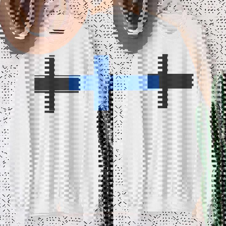 フィンランド国旗 ノルディック クロス スウェットシャツ 年配の女性への贈り物