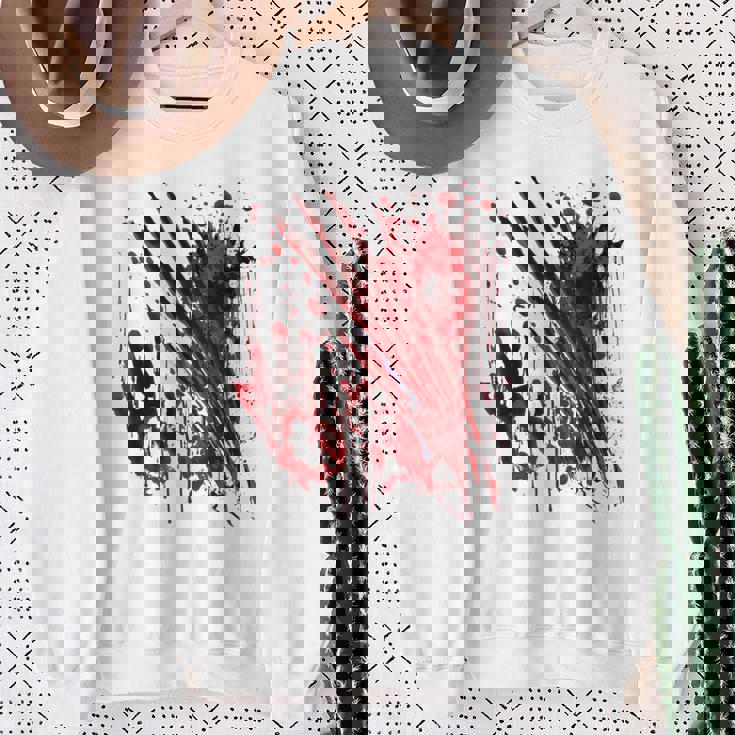 ブラッドシャツ ブラッディスプラッター ハロウィン 血 ステンド グラフィック スウェットシャツ 年配の女性への贈り物