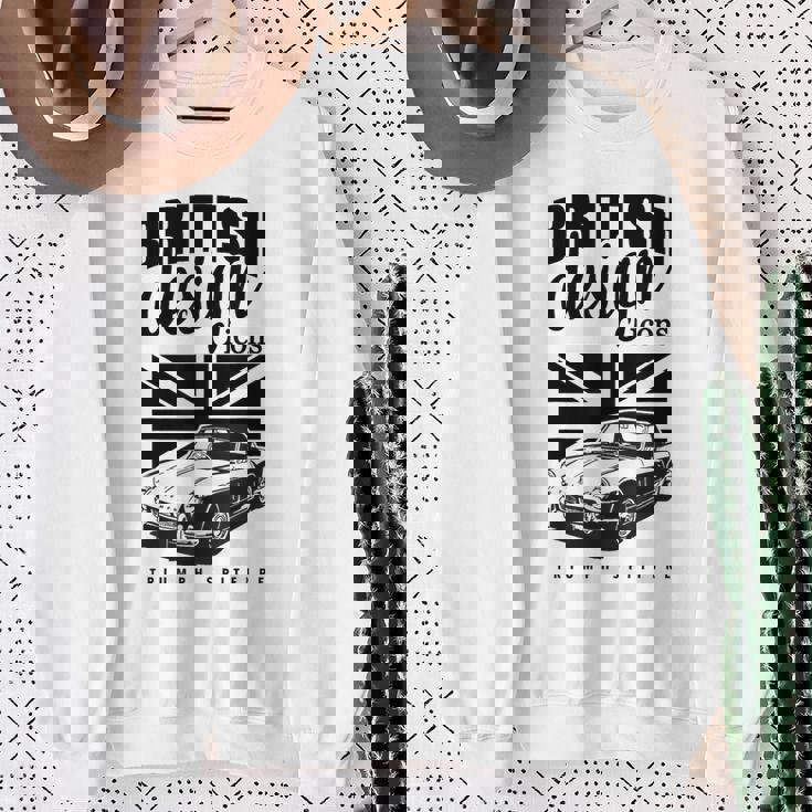 ブリティッシュクラシックカー トライアンフ スピットファイア スウェットシャツ 年配の女性への贈り物