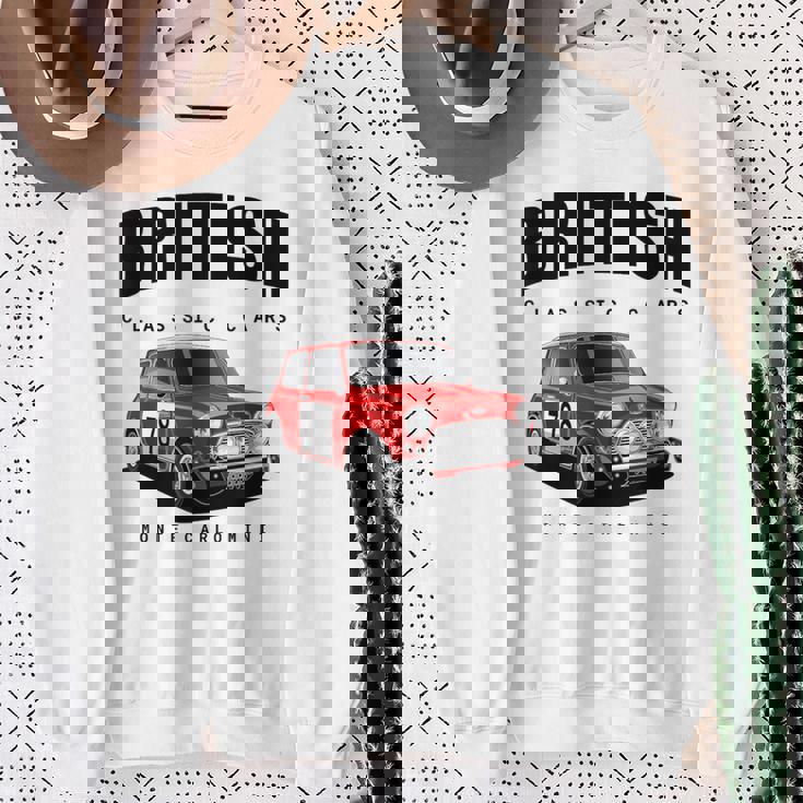 ブリティッシュクラシックスポーツカーズ 有名なラリーミニ スウェットシャツ 年配の女性への贈り物