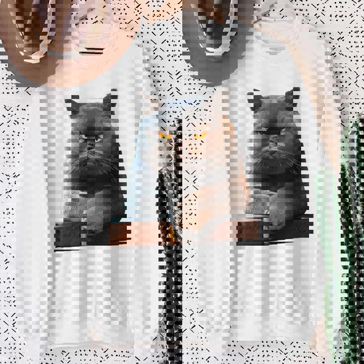 ブリティッシュショートヘア猫猫ママ猫ママかわいい猫 長袖tシャツ スウェットシャツ 年配の女性への贈り物