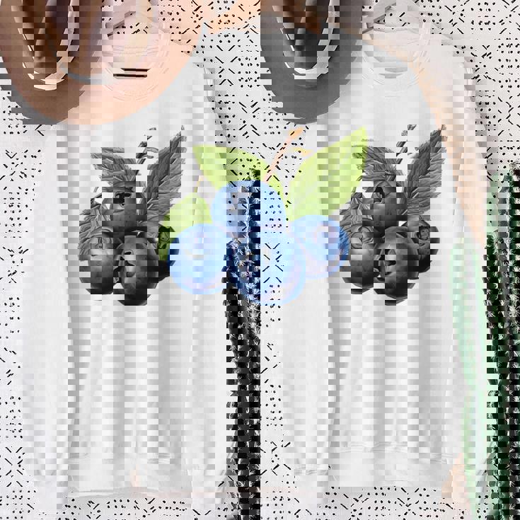 ブルーベリー愛好家のためのブルーベリーデザイン スウェットシャツ 年配の女性への贈り物