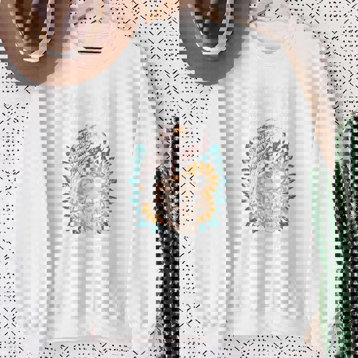 プレデター イーグル スカル ひまわり パワー 死 獲物 引用 スウェットシャツ 年配の女性への贈り物