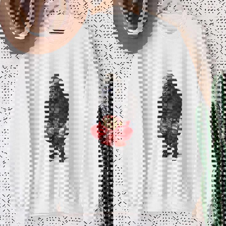 ボクシング チャンピオン ゴリラ ボクサーファイター スウェットシャツ 年配の女性への贈り物