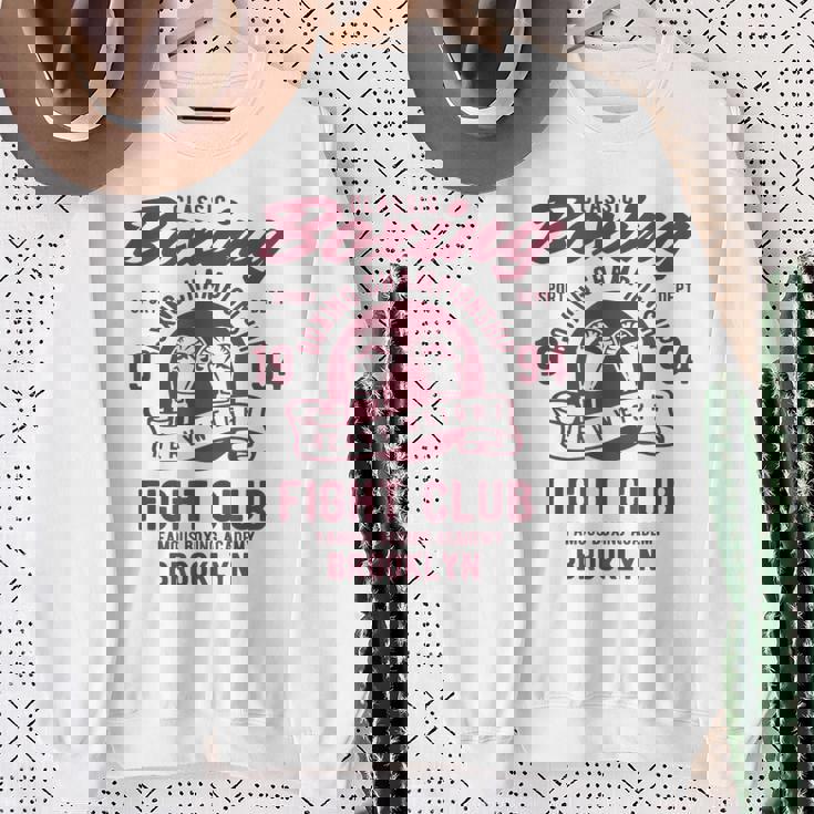 ボクシングクラシックヘビー級ファイトクラブ名門アカデミーボクシング スウェットシャツ 年配の女性への贈り物