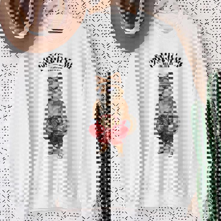 ボクシングチャンピオン 柴犬ファイター スウェットシャツ 年配の女性への贈り物