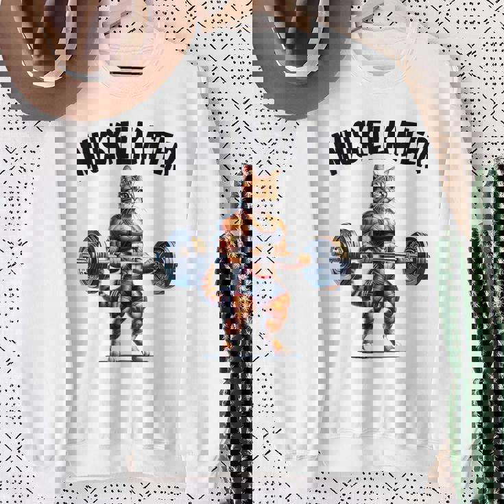 ボディービルダーのためのベアバーベルデザイン ボディービル スウェットシャツ 年配の女性への贈り物