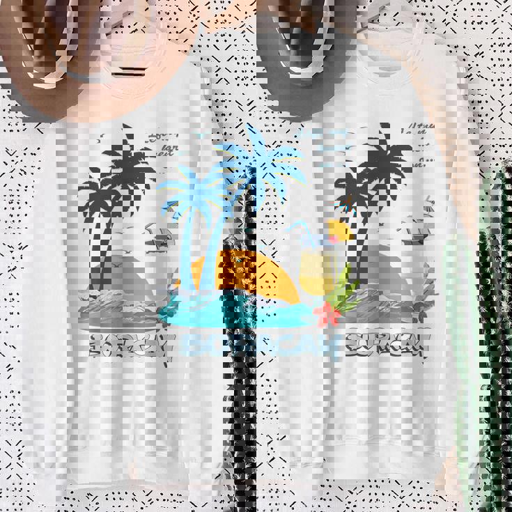 ボラカイ島 ヤシの木 日没 花 フィリピン ビーチ カクテル パラワン島 東南アジア 海鳥 島 贈り物 海 お土産 セブ スウェットシャツ 年配の女性への贈り物