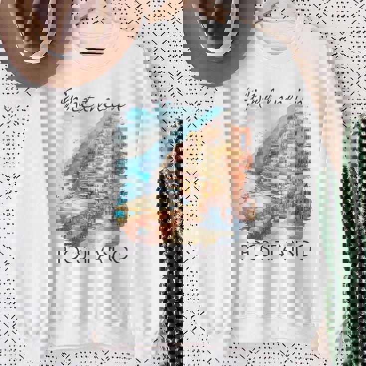 ポジターノ イタリア 旅行 冒険 ミート・ミー・イン・ポジターノ スウェットシャツ 年配の女性への贈り物