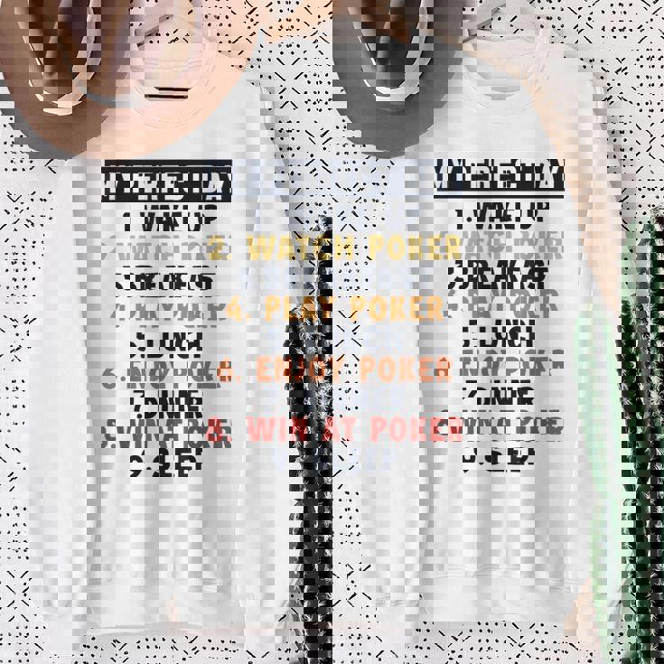 ポーカー パーフェクトデイ ポーカーハンド テキサスホールデムプレーヤー ポーカー スウェットシャツ 年配の女性への贈り物