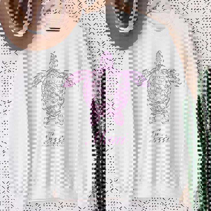 マウイ ウミガメ ハワイ Hi ハワイアン トライバル タートル ホヌ キュート スウェットシャツ 年配の女性への贈り物