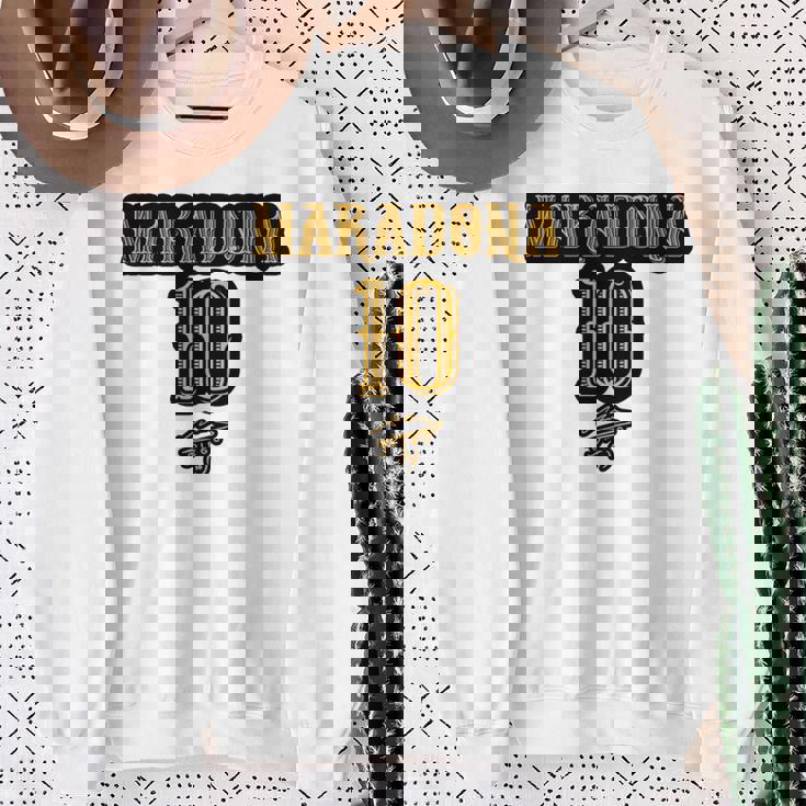 マラドーナ 10 長袖tシャツ スウェットシャツ 年配の女性への贈り物